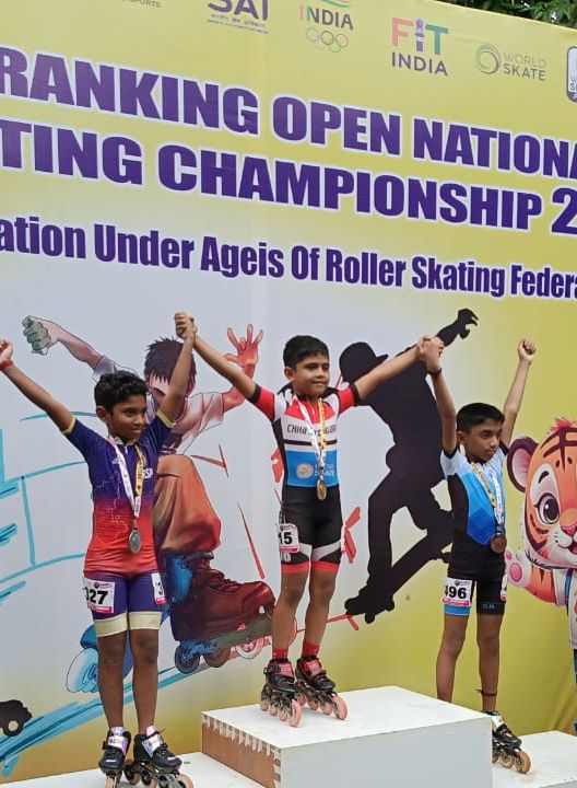 राष्ट्रीय स्केटिंग प्रतियोगिता मे छत्तीसगढ़ को मिला गोल्ड मैडल