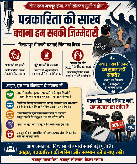 “चौथे स्तंभ की मजबूती के लिए पत्रकारों में संवाद, सम्मान और एकता जरूरी”